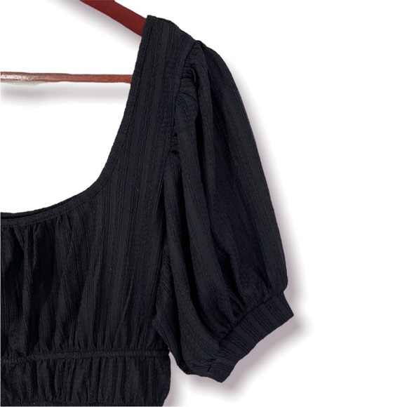 NWT Anthropologie Maeve Black Maeve Puff-Sleeved Top SMALL - Picture 8 of 11